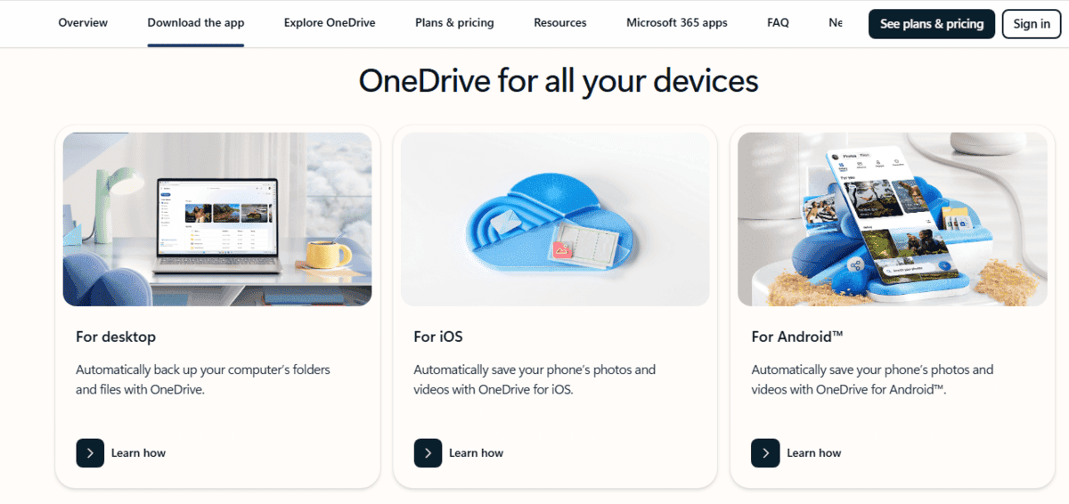 dropbox homepage screenshot